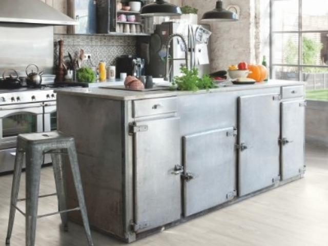 Vinyle Quickstep : BLOS AVSPU40030 - Chêne canyon gris avec traits de scie