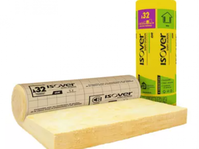 ISOVER : GR 32 Roulé Revêtu Kraft - 60 mm d'épaisseur 
